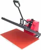 A red and black heat press machine is shown against a white background. Produktbild-Vorschau