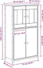 vidaXL Vysoká skriňa Artisan – dub 62 x 32 x 106,5 cm Náhľad obrázku produktu 8