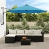 Wand-Sonnenschirm mit LEDs Meerblau 290 cm , Markisen Produktbild-Vorschau 1