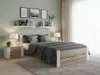 IKAROS Doppelbett 90 x 200 cm, weiß/sonoma Eiche, Matratze: Produktbild-Vorschau 3
