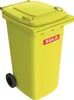 Grand conteneur à déchets 240l HDPE jaune, mobile, selon EN Voir les images du produit 2