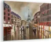 Bilder auf glas - Paris Turm Straße - 70x50cm - Glasbilder Produktbild-Vorschau 1