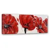 Toile 3 coquelicots rouges 150x50 cm Feeby rouge tableau Voir les images du produit 1