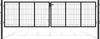 Izrielar Doppelflügel Gartentor  Anthrazit, 350x 100 cm Produktbild-Vorschau 11