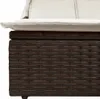 vidaXL Bain de soleil double avec toit et coussins Marron Voir les images du produit 7