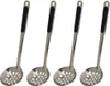 4x Fondue-Löffel mit Löchern Ø 7cm L 26cm, silberfarben, Produktbild-Vorschau 1
