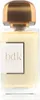 A perfume bottle with a gold cap and a white label. Voir les images du produit