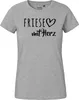 Huuraa Damen T-Shirt Friese mit Herz S Sport Grey Bio Produktbild-Vorschau 2