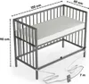 Beistellbett 60x120 cm mit Matratze & Umbauseite - grau - Produktbild-Vorschau 12