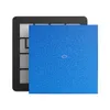 A black framed object with square sections and a blue textured square placed over it. Produktbild-Vorschau