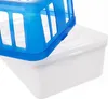 A close-up shot of a blue plastic basket placed on top of a white plastic container, against a white background. Náhled obrázku produktu