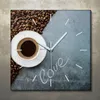 Wohnzimmer Leinwand Uhr Geräuschlos Küche 30x30 Kaffee, Produktbild-Vorschau 1