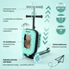 Kidiyana Kinder Scooter mit Koffer Grün + Kinderhelm S Grün Produktbild-Vorschau 2