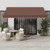 vidaXL Markýza manuální hnědá 400x350 cm Náhled obrázku produktu 2