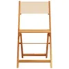 Gartenstühle 8 Stk. Klappbar Beige Stoff und Massivholz Produktbild-Vorschau 4