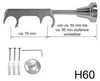 Innenlauf Edelstahl Look Gardinenstange 20mm Wandträger Produktbild-Vorschau 2