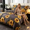 Komplet Pościeli Dwuosobowej Słoneczniki 140x200  z Podgląd zdjęcia produktu 5
