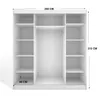 Easy Furniture D6 Schiebetüren Kleiderschrank 200 cm mit Produktbild-Vorschau 2