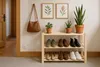 STOLMAK Schuhregale mit 3 Böden Massivholz Natur Produktbild-Vorschau 4