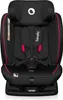 A black car seat with pink trim. Produktbild-Vorschau