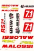 Malossi Aufkleber Satz Set Sticker Nachbildung DIN-A3, 1 Produktbild-Vorschau 1