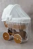 Stubenwagen aus Neturweide für Babys Komplett Set Weiß Produktbild-Vorschau 3