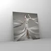 Bilder auf glas - Frau Modell Streifen Emotionen - 70x70cm Produktbild-Vorschau 4