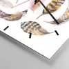Wanduhr - Quadrat - Glasuhr - Federn Vögel Tiere Produktbild-Vorschau 5