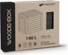 The image shows the packaging of a garden storage box. Voir les images du produit