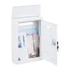 A white mailbox with its door and lid open, showing some mail inside. Náhled obrázku produktu