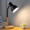 Schreibtischlampe LED Holz Design, verstellbarer Arm & Produktbild-Vorschau 5
