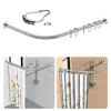 Duschvorhangstange L-Form ausziehbar halbrund 90-130 cm für Produktbild-Vorschau 1