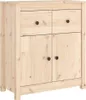A wooden sideboard with two drawers on top and two doors below. Produktbild-Vorschau