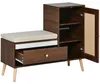 MODFU Schuhschrank Sitzbank Rattan-Optik Mit Sitzpolster Produktbild-Vorschau 6