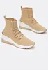 Damen Sneaker Sportschuhe Socken Stiefeletten Schuhe Hi Top Produktbild-Vorschau 2