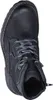 A top-down view of a black leather boot. Produktbild-Vorschau