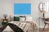 MuchoWow® Poster Gesicht - Strichzeichnung - Blau 120x80 cm Produktbild-Vorschau 4