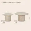 Couchtisch 2er-Set rund ESME - Travertin-Optik beige Produktbild-Vorschau 6