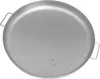 A top-down view of a silver metal fire pit lid with handles. Anteprima dell’immagine prodotto