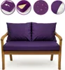 A set of cushions for a garden sofa, with close-up images showing features. Náhľad obrázku produktu