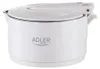 A white electric kettle with the brand name 'ADLER' printed on it. Produktbild-Vorschau