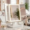 Specchio da trucco pieghevole bianco con illuminazione LED Anteprima dell’immagine prodotto 1