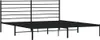 vidaXL Postel s čelem kovová černá 200x200 cm Náhled obrázku produktu 3