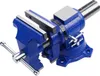 A blue and silver vise is shown against a white background. Podgląd zdjęcia produktu