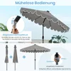 3 m Solar-Sonnenschirm mit 24 LED Lichtern, Belüfteter Produktbild-Vorschau 5