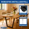 DanDiBo 2x Tischbeine Metall Schwarz 72 x 72 cm Produktbild-Vorschau 4