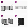vidaXL Porte pour chien 6 pièces avec porte Pliable Noir Voir les images du produit 7