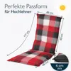 BURI Hochlehner Auflagen 117x49x6 cm - wetterfeste Produktbild-Vorschau 2