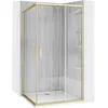 Sprchovací kút REA CITY BRUSH GOLD 80X100 Náhľad obrázku produktu 1