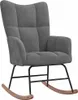 houpací křeslo vidaXL Dark Grey Velvet Náhled obrázku produktu 7